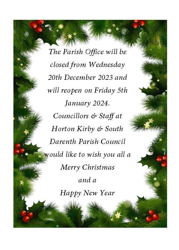 Parish Office Opening over Christmas & New Year